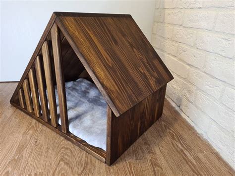 Wooden indoor dog house. Dog bed cat bed dog furniture pet | Etsy