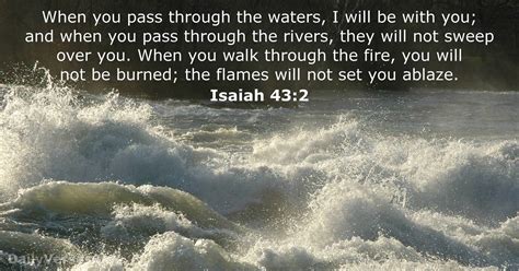 Isaiah 43:2 - Bible verse - DailyVerses.net