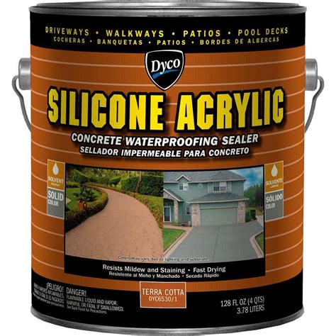 Dyco Silicone Acrylic 1 gal. Terra Cotta Exterior Opaque Concrete ...