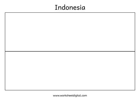 Indonesia Flag - Worksheet Digital