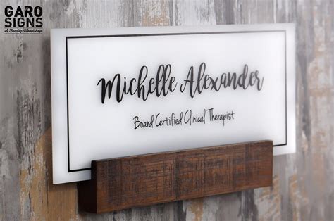 Personalized Wall Door Name plate with Business Logo / Office Signs 5 x ...