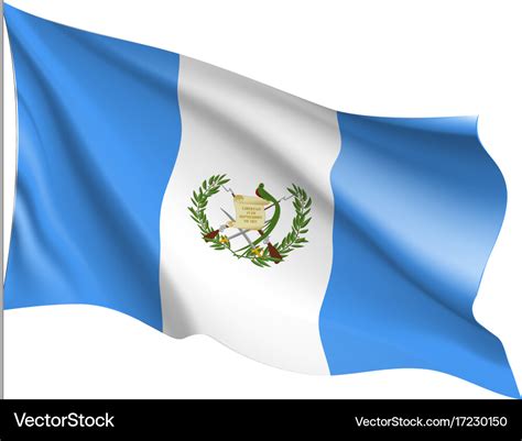 Waving flag of guatemala Royalty Free Vector Image