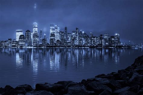 Gotham City New York Skyline Monochrome | Justin Kelefas Fine Art Photography