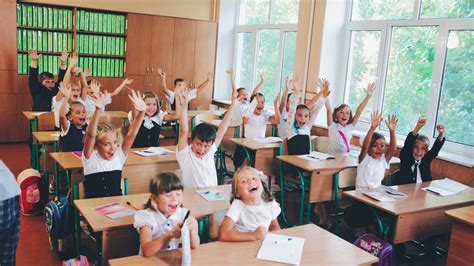 Happy Kids In Classroom