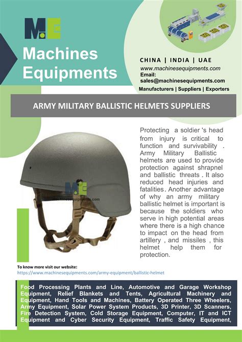 Army Military Ballistic Helmets Suppliers by machinesequipments - Issuu