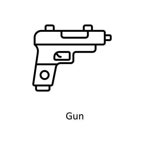 Gun Vector outline Icons. Simple stock illustration stock 22355539 Vector Art at Vecteezy