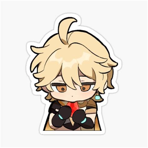 "Aether Genshin Impact Chibi" Sticker for Sale by milkqtea | Redbubble