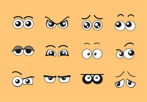 Cartoon Eyes Vector Free - Eyes Cartoon Vector Royalty Vectorstock | Bodemawasuma