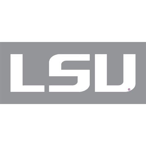 LSU Decal White LSU Logo 3"