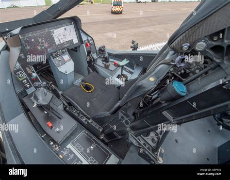 RAF Fairford, Gloucestershire, UK. 7th July, 2016. F-35 cockpit. Media ...