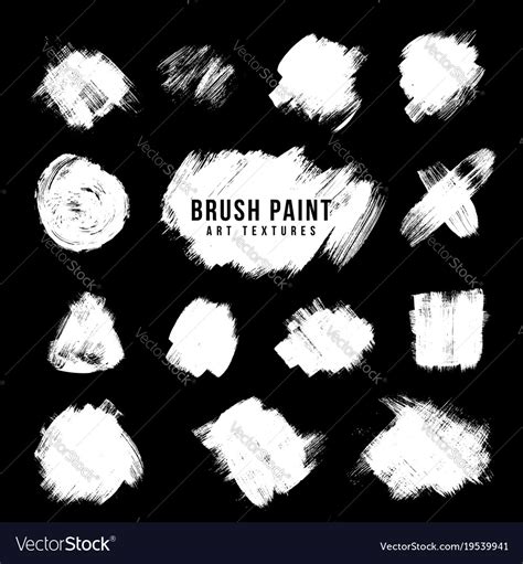 Paint brush strokes texture Royalty Free Vector Image