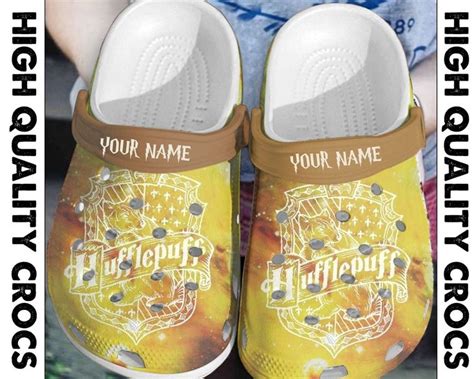 Personalized Badger Harry Potter Hufflepuff Emblem Crocs | Crocs style, Crocs crocband, Crocs ...