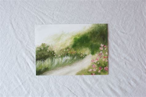 Rose Garden Art, Landscape Art Print, Original Art, Landscape Painting, Impressionist Painting ...