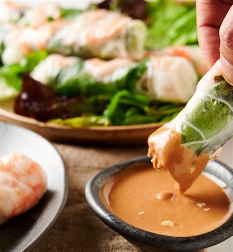 vietnamese spring rolls with peanut sauce - glebe kitchen