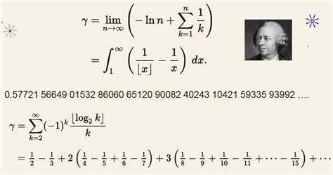 Cliff Pickover on Twitter: " ️Various ways of portraying the Euler–Mascheroni constant γ, which ...