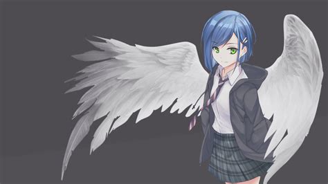 Dark Anime Girl With Wings