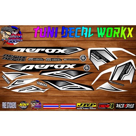 Yamaha Aerox V1 Customized Stock Decals (10 COLORS) w/freebies | Shopee Philippines