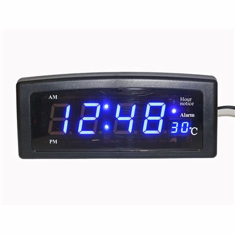 Desktop LED Electronic Alarm Clock Digital Table Clock with Temperature ...