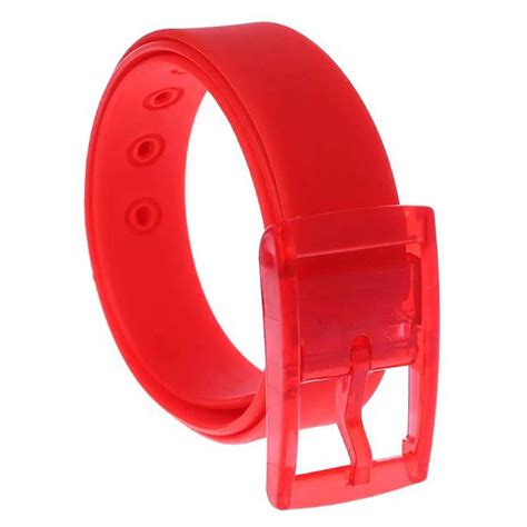 High Quality Plastic Belt Friendly Candy Multi Color Silicone Rubber Leather Belt Smooth Clear ...