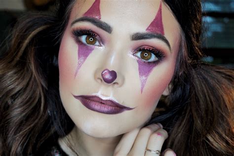 Cute clown Halloween makeup tutorial