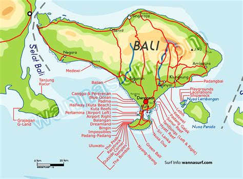 Tourist Map Of Bali - Map Of Massachusetts