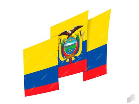 Premium Vector | Ecuador flag in an abstract ripped design modern design of the ecuador flag