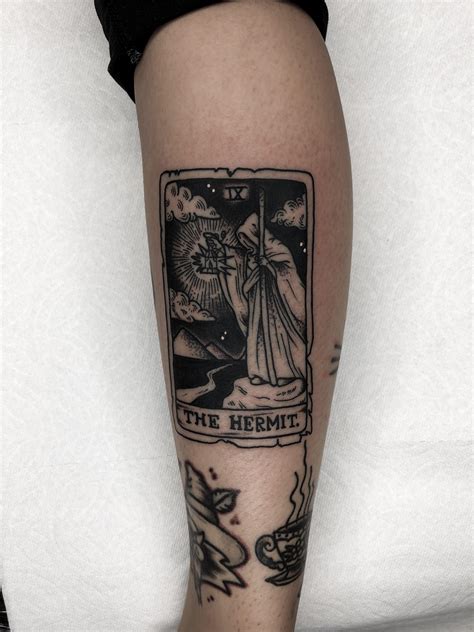 The Hermit tarot card by Jose Arvizu at Ace of Hearts in Long Beach, Ca. : r/tattoos