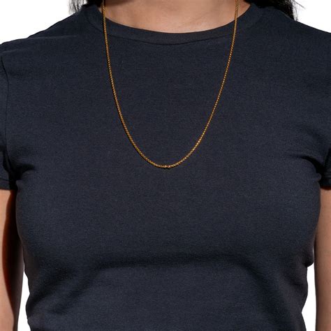 18K Gold Adjustable Box Chain Necklace | Rastaclat