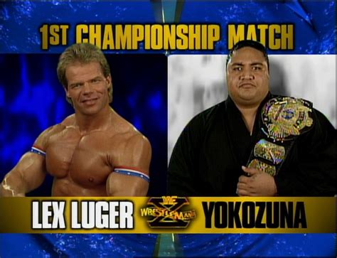 Lex Luger vs. Yokozuna Wrestlemania 10 : r/WWEMatchGraphics