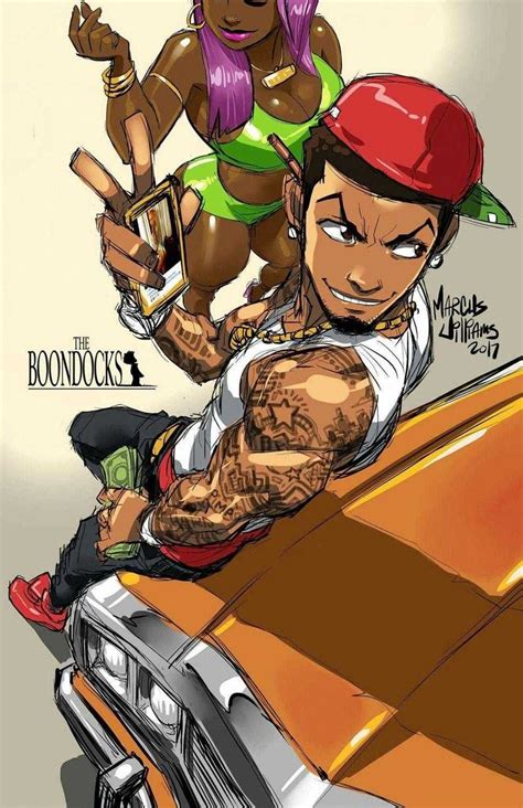 Boondocks Wallpaper | Dope cartoon art, Dope art, Black art pictures