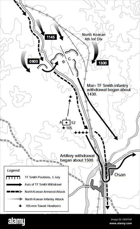 Battle of Osan Map Stock Photo - Alamy