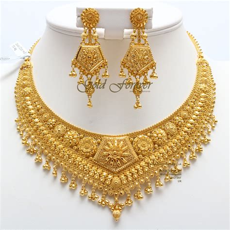 22 Carat Indian Gold Necklace Set 70.4 Grams code:NS1003 | Gold Forever