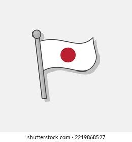 Illustration Japan Flag Template Stock Vector (Royalty Free) 2219868527 | Shutterstock