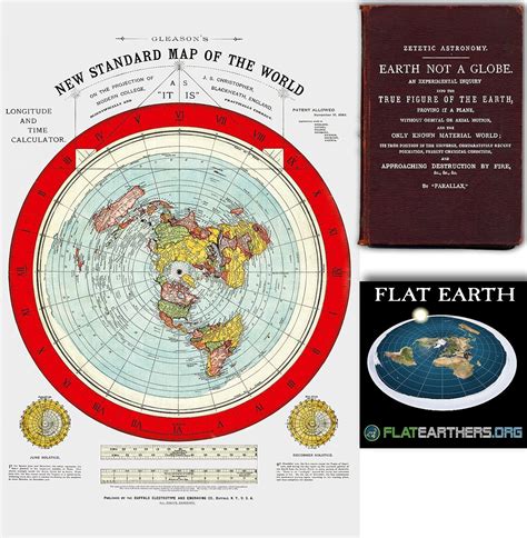 Flat Earth Map - Gleason's New Standard Map Of The World - Large 24 x 36 1892: Amazon.es: Hogar