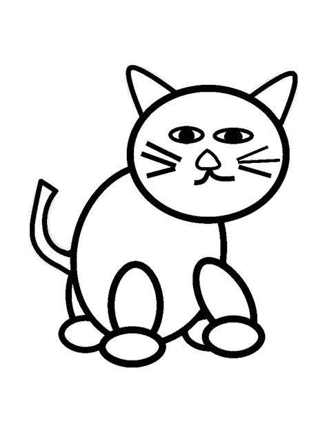 Cat coloring page for kids - Cat Coloring Pages for Kids