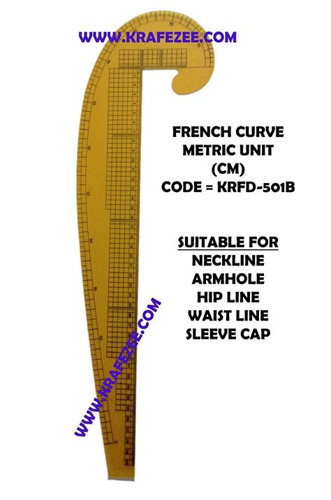 French Curve, fashion garment ruler