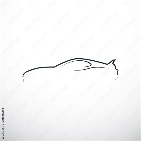 Abstract car silhouette. Side view. Vector illustration Stock Vector | Adobe Stock