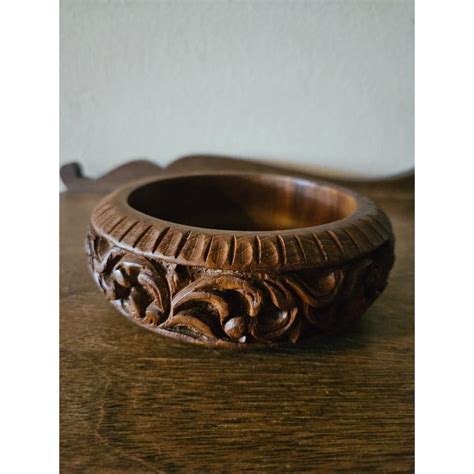 Vintage Hand-Carved Wooden Bowls- Set of 2 | Chairish