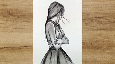 How to Draw a Lonely Girl with Pencil | Art drawings sketches creative, Meaningful drawings ...