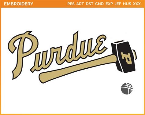 Purdue Boilermakers - Jersey Logo (2012) - College Sports Embroidery Logo in 4 sizes & 8 formats