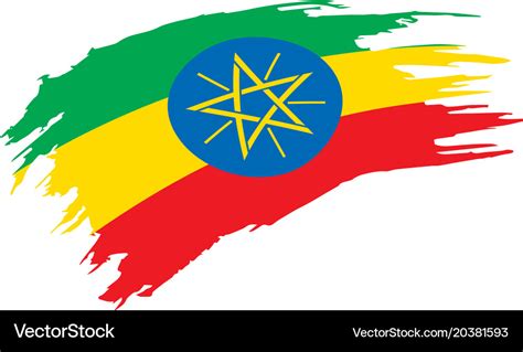 Ethiopia flag Royalty Free Vector Image - VectorStock