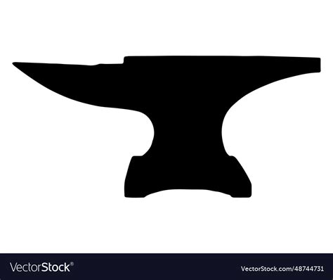 Anvil silhouette art Royalty Free Vector Image