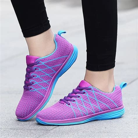 outdoor women running shoes girls light sneakers breathable jogging shoes female ladies Sports ...