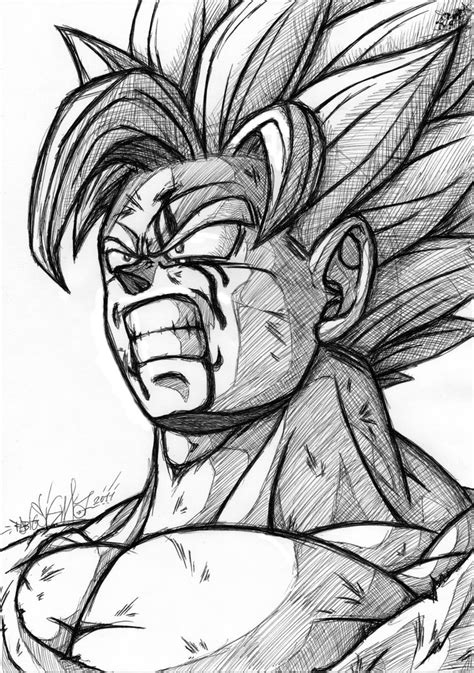 Goku Ssj2 Drawing at PaintingValley.com | Explore collection of Goku Ssj2 Drawing