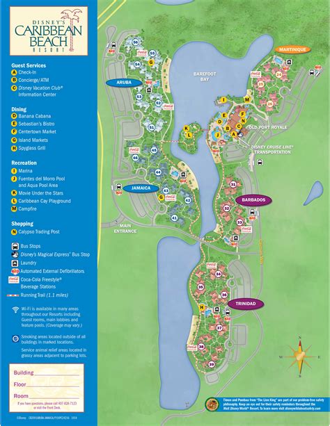 Updated Disney's Caribbean Beach Resort map - Photo 1 of 2