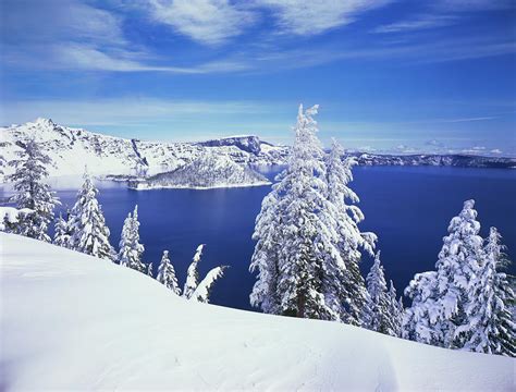 Winter At Crater Lake Np G by Ron thomas