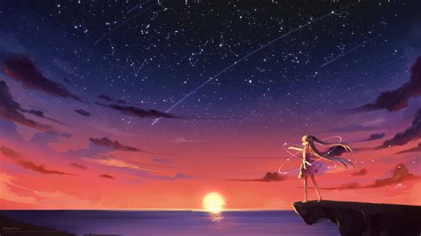 60+ Anime Sunset Wallpapers - Download at WallpaperBro | Hình nền kỹ thuật số, Hình nền, Phong cảnh