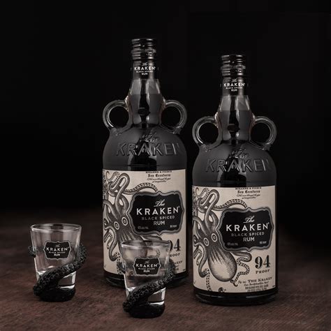 The Kraken® Black Spiced Rum + Tentacle Shot Glasses // Set of 2 - KRAKEN® RUM - Touch of Modern