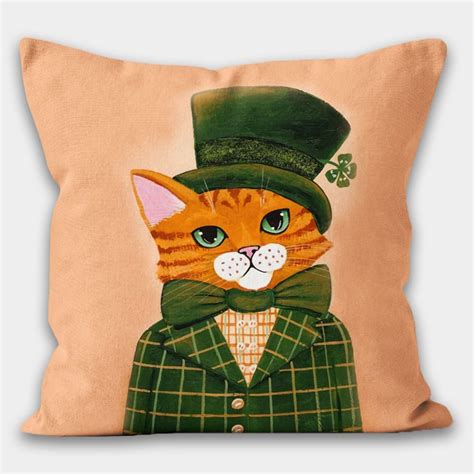 Cute Cat Pillow Covers Cat Pattern Cushion Case Housewarming - Etsy