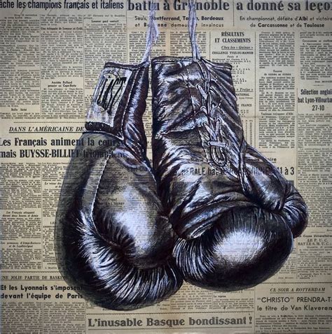 The boxing gloves Painting by Samuel Guillemot | Saatchi Art